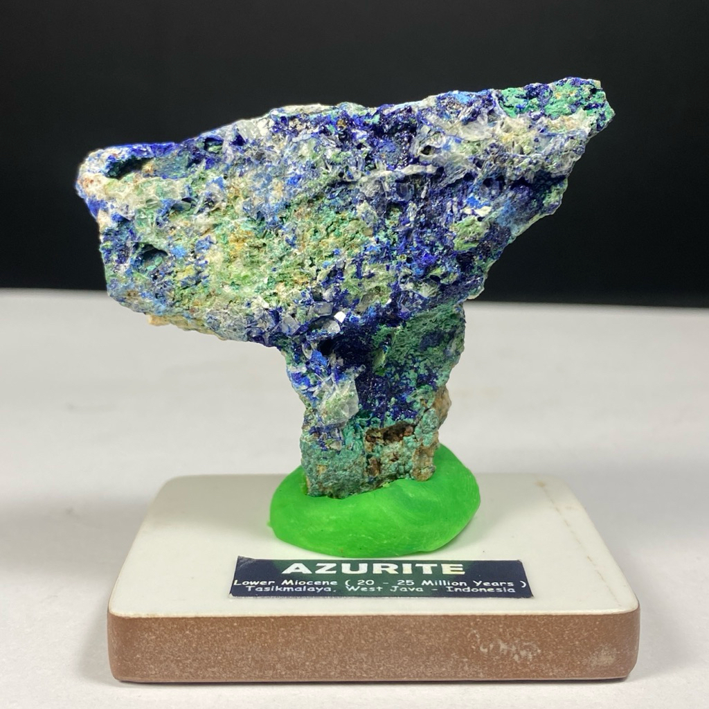 90GR Azzurite Malachite Calcite Specimen - Batu Azzurite Malachite