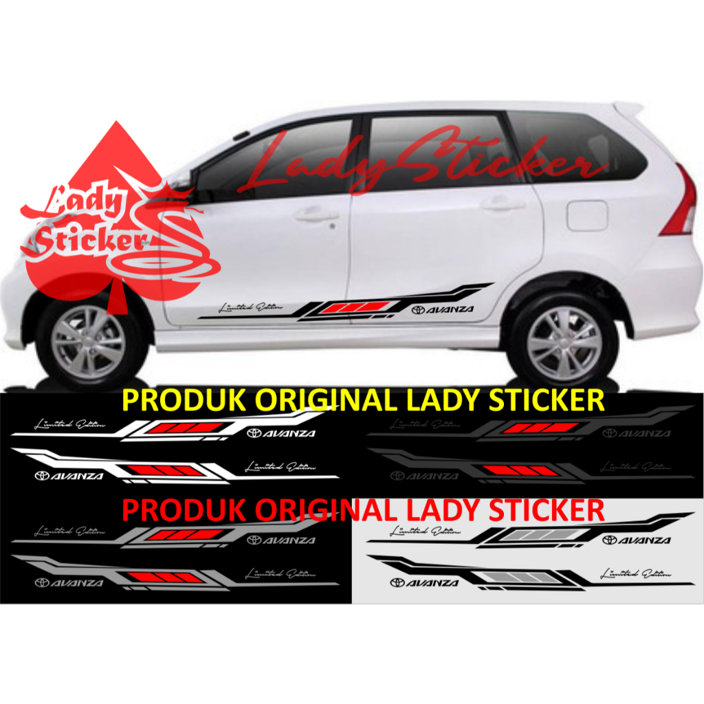 Cutting sticker mobil avanza sticker stiker mobil toyota avanza