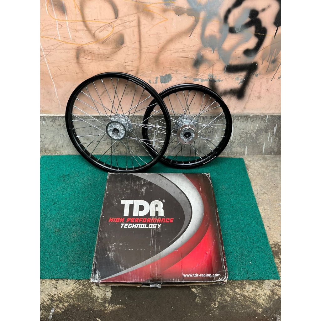 Rakitan Roda Set Trabas KLX 18/21 Tromol Supercopy Velg TDR Tanpa Ban PNP D-Tracker 150 Series
