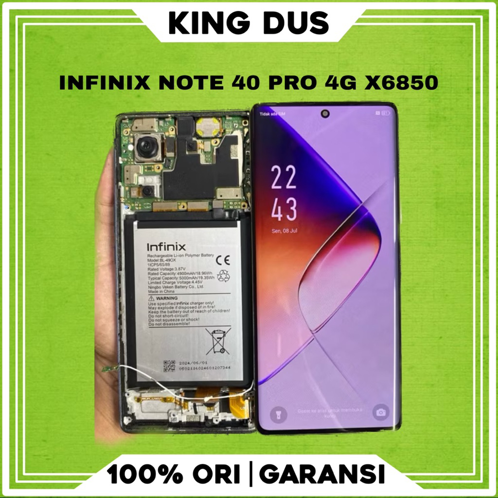 LCD TS TOUCHSCREEN FULLSET FRAME INFINIX NOTE 40 PRO 4G X6850 / NOTE 40 PRO 5G X6851 ORIGINAL COPOTA