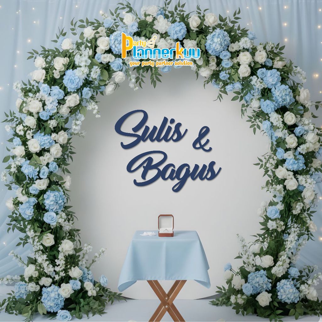 Partyplannerkuu Custom Tulisan Nama Per Huruf | Dekorasi Ulang Tahun Tasyakuran | Kertas Jasmine