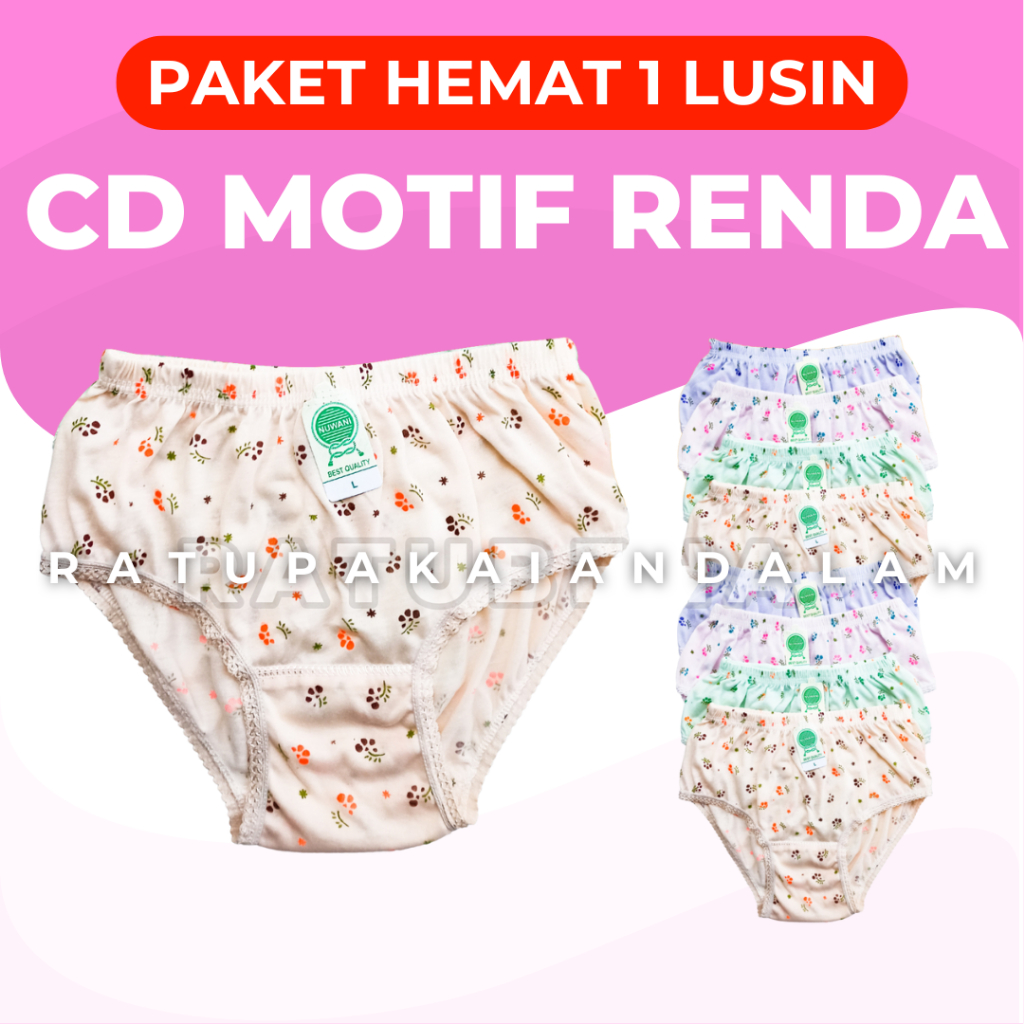 CD Wanita Celana Dalam Cewek Renda Motif Anak Remaja Dewasa - Ratupakaiandalam