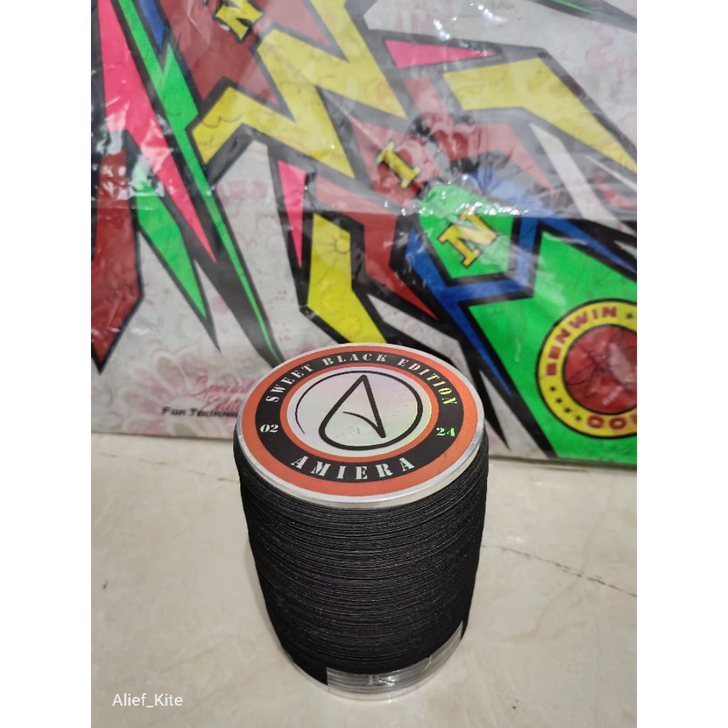 Gelasan MATOT HATTORI AMIERA SWEET BLACK HITAM MANIS Panjang 6000 Yard Size 0.23