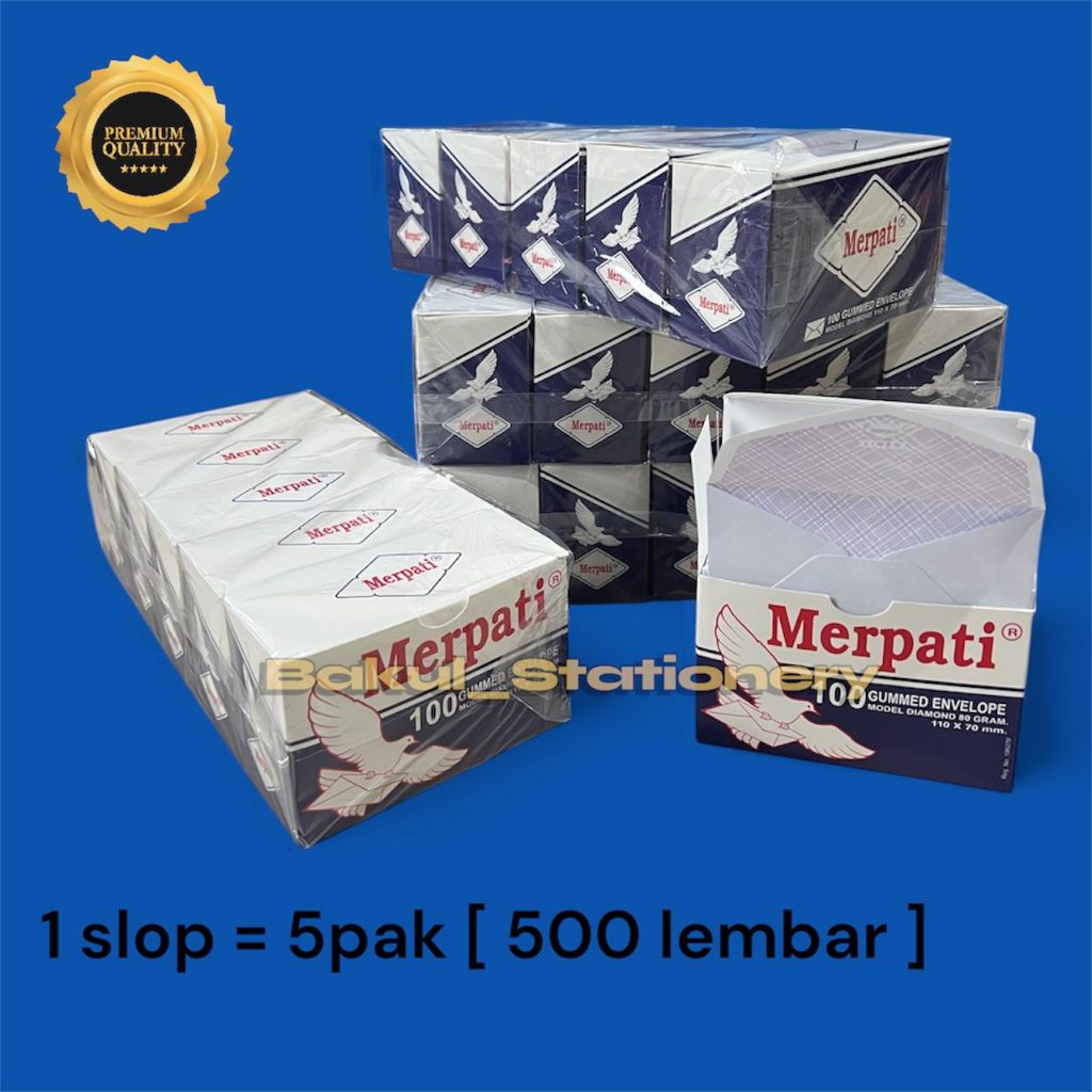[1 slop] Amplop Polos Merpati 110x70mm 500 Lembar