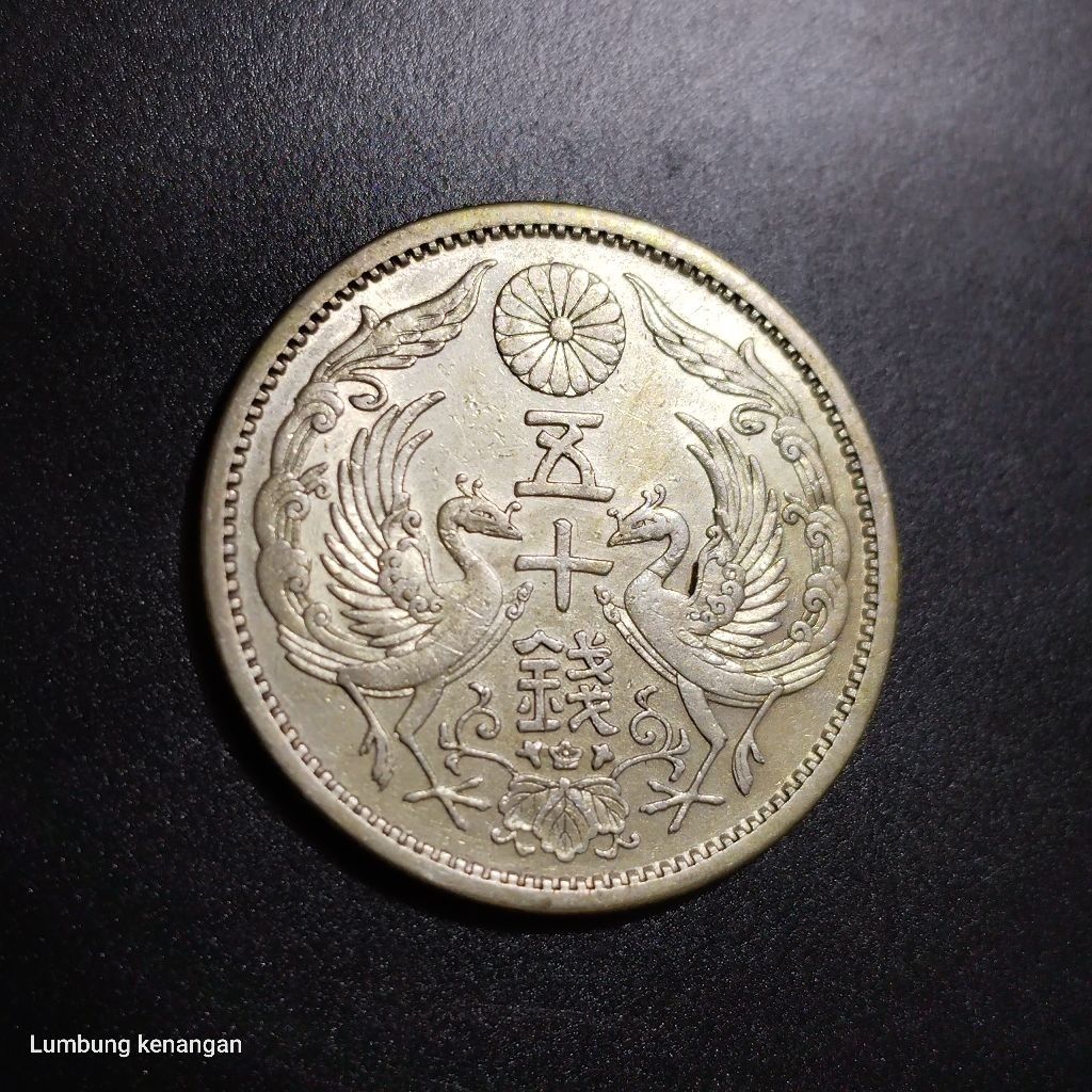 koin Silver Jepang 50 Yen Koin perak