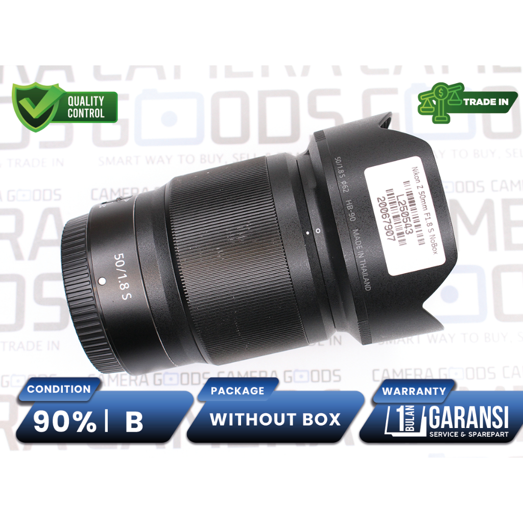 Lensa Nikon Z 50mm F1.8 S Nikkor Z Mount Lens Second Bekas Grade B / Nikkor 50mm f/1.8- L250543