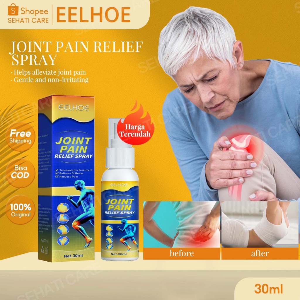 EELHOE Joint Pain Relief Spray 30ml Lumbar Cold Compress Pain Killer Spray Relieve Lumbar Disc Perih