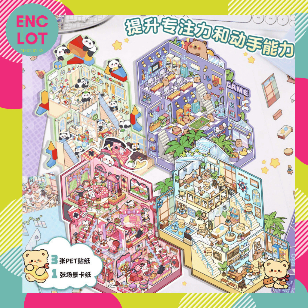 EC STIKER 3D DIY DEKORASI MULTILEVEL | STIKER 3D SATISFYING DECORATION  | STIKER DIMENSI KOREA VIRAL