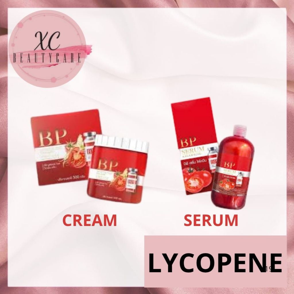 BP LYCOPENE SERUM THAILAND - BP SERUM ARBUTIN GLUTATHIONE 500ML - BP LYCOPENE BOOSTER CREAM