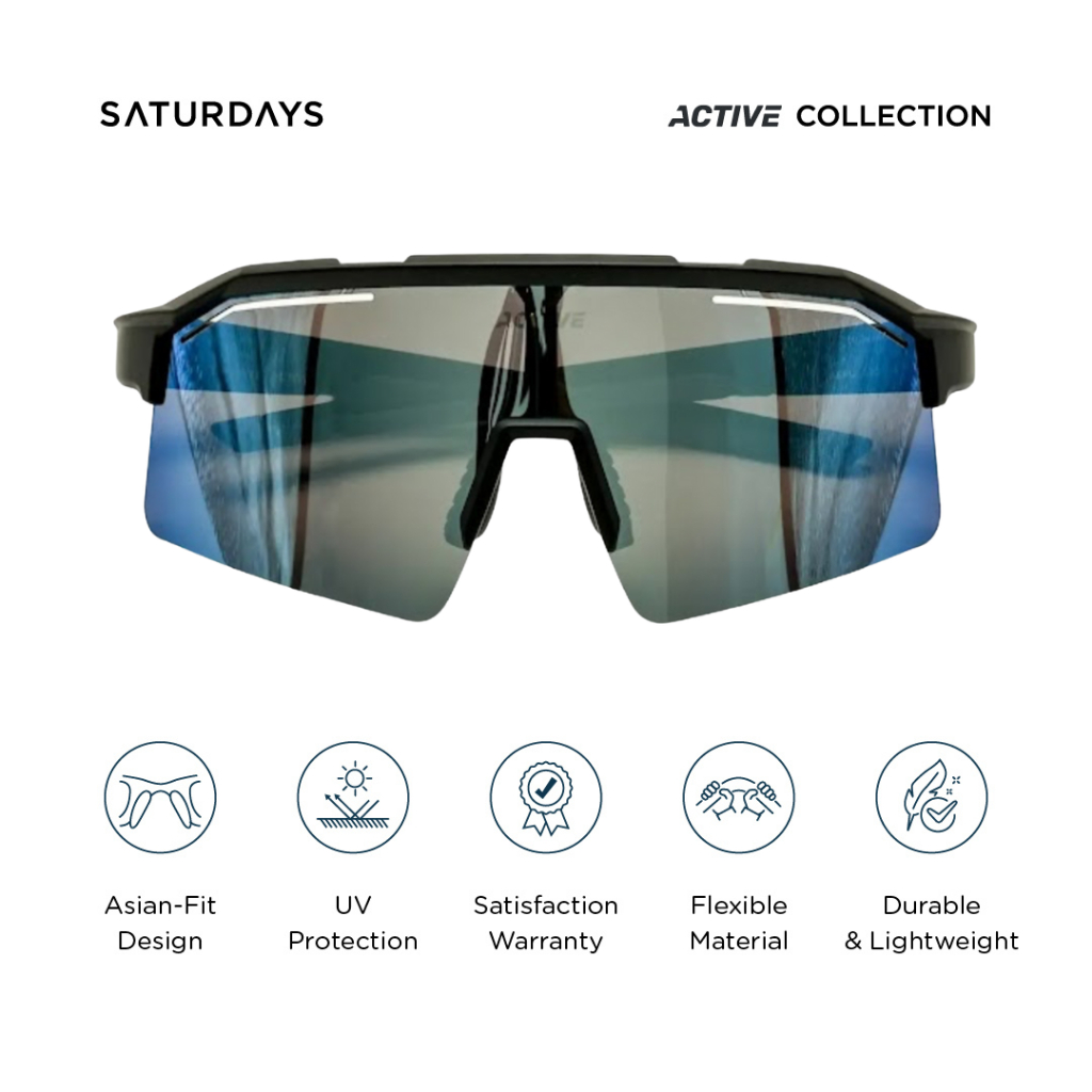 SATURDAYS - Aero Sport Sunglasses Kacamata Hitam Olahraga Pria & Wanita