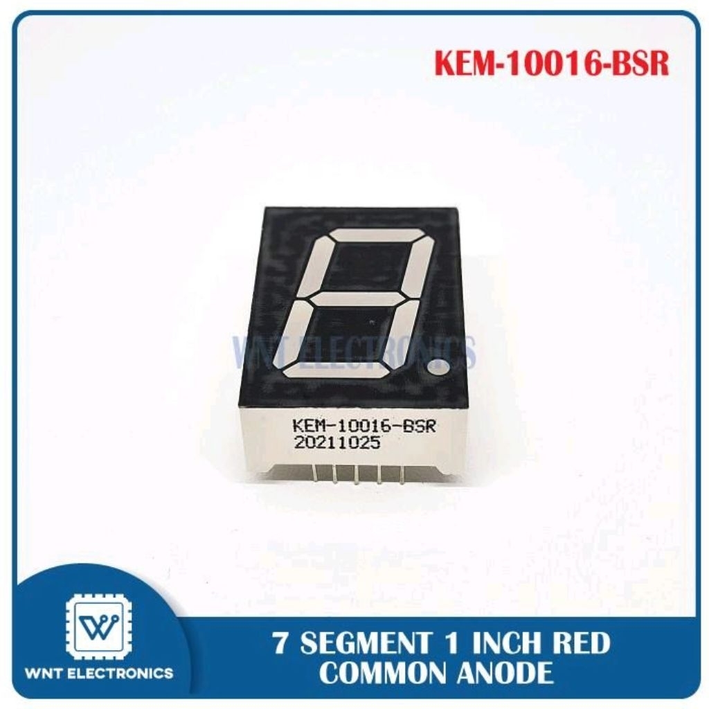 7 SEGMENT 1 INCH 1" SEVEN SEGMENT 1 INCH MERAH COMMON ANODE KEM