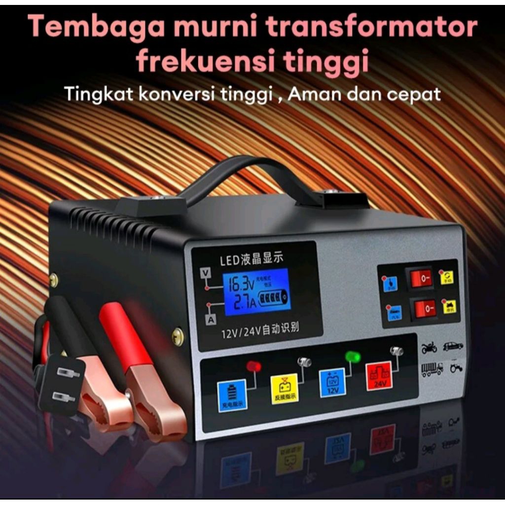 charger aki motor 12v 24v