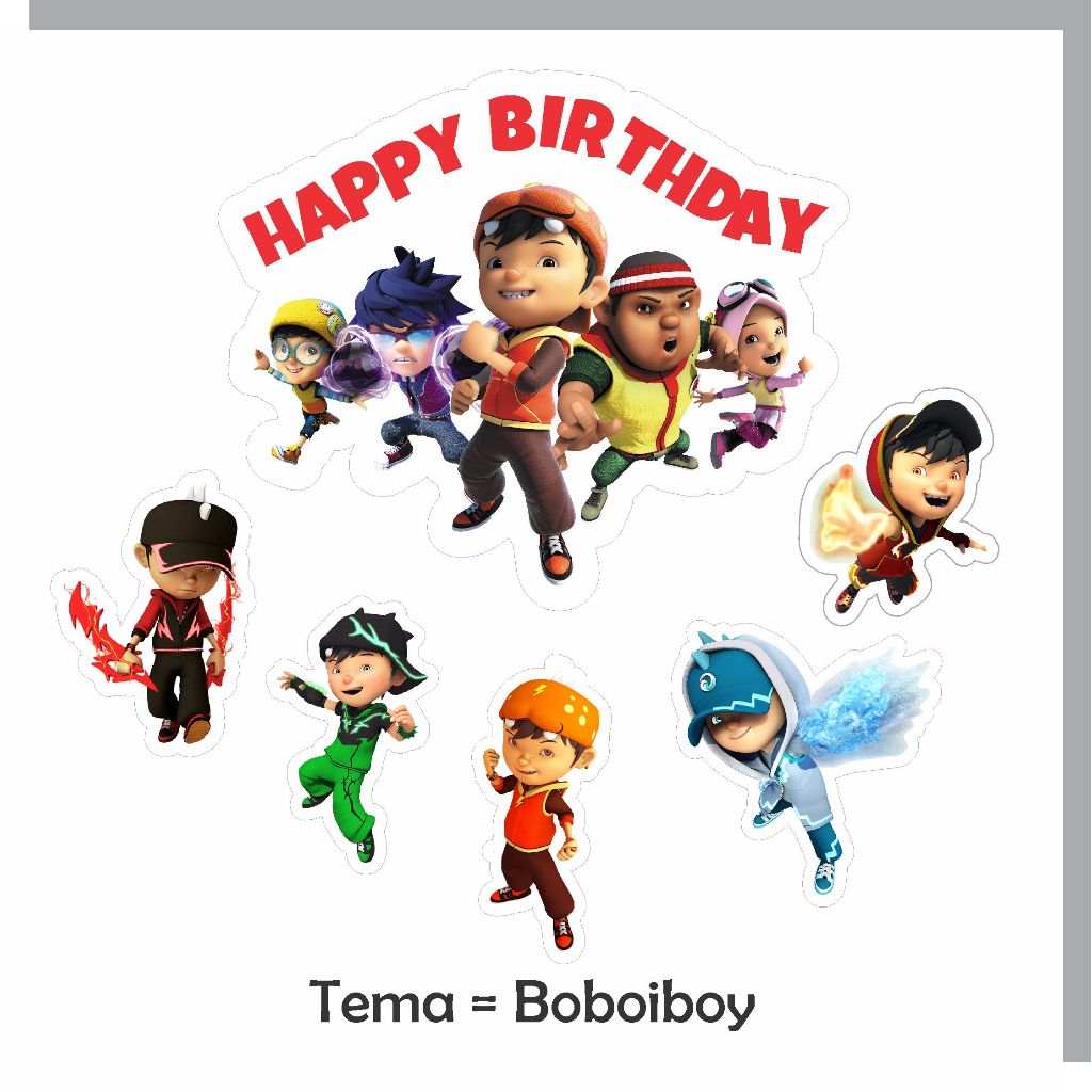 Topper Kue Boboiboy Set/ Set Topper Kue Boboiboy