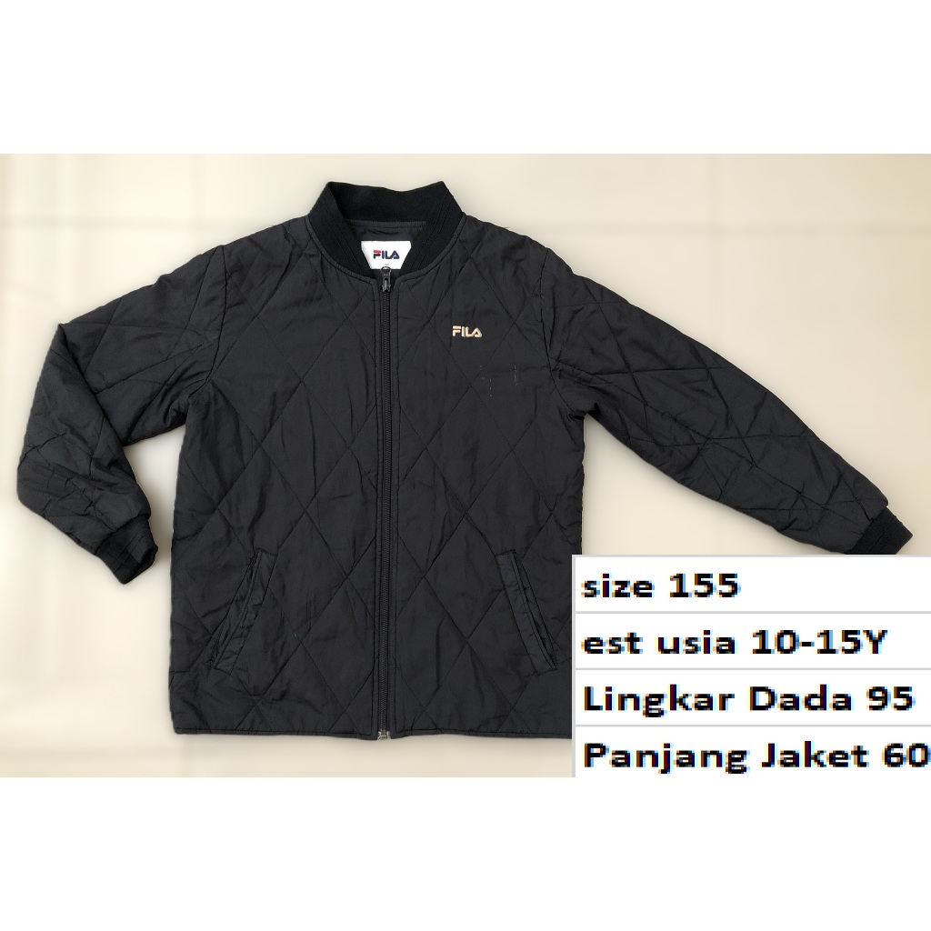 FILA - Jaket Bomber Gembul Pafer Waterproof Tebal Anak-Remaja Premium Second Preloved