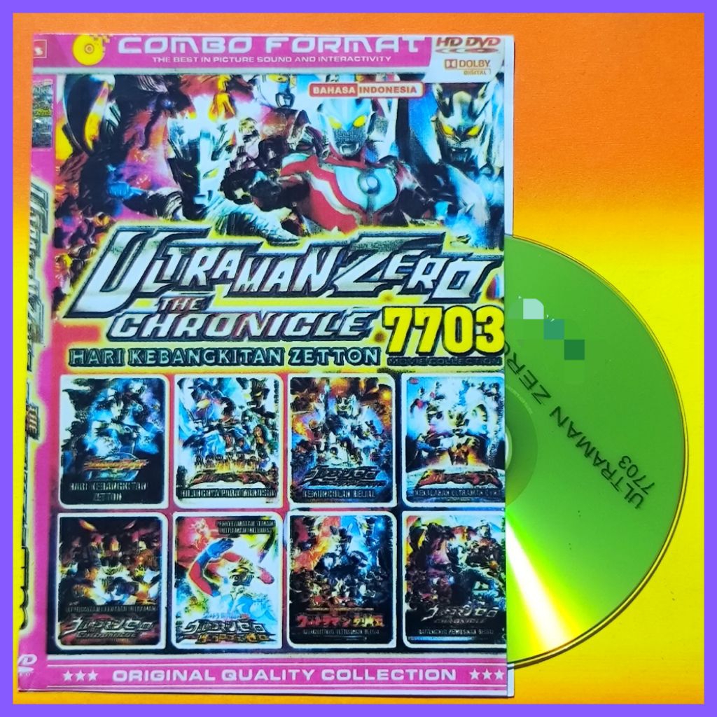 Kaset Film Kartun Anak Koleksi Ultraman Zero The Chronicle Vol.7703 Terlaris Bahasa Indonesia 8in1