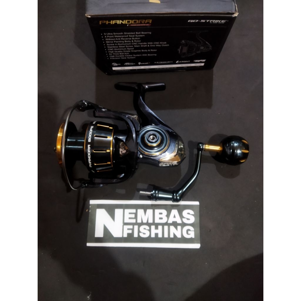 Reel Spinning Go Strike Pandora 8000PG Black GT 8000