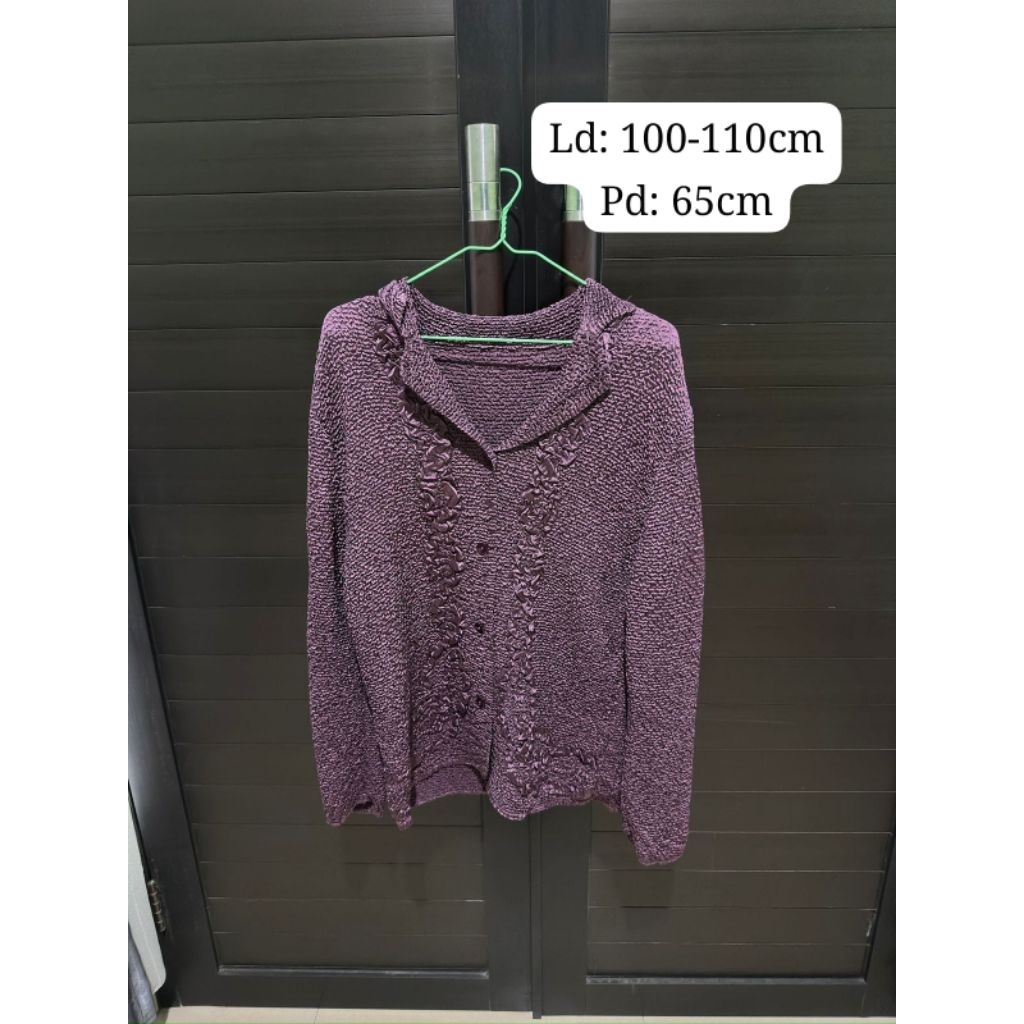 (Preloved) Outer Rajut Ungu / Outer Wanita
