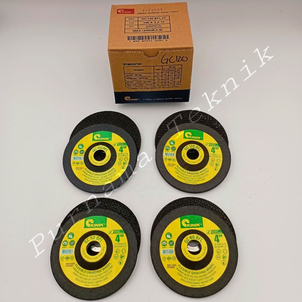 Batu Gurinda Kinik Flexible 4" Batu Gurinda Kinik Kaca 4" GC-60 GC-80 GC-100 GC-120