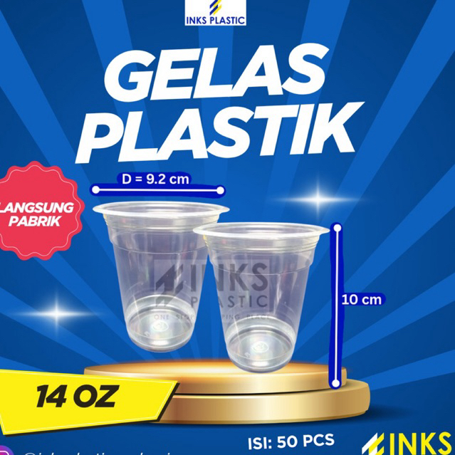 GELAS PLASTIK 14 OZ CUP PLASTIK 14OZ MURAH