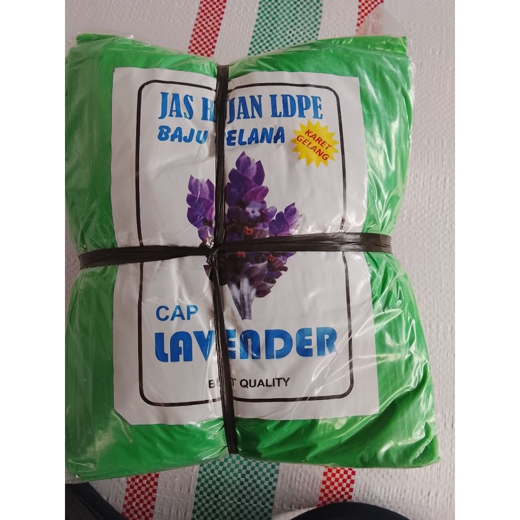 PAKET GROSIR 1 BAL LAVENDER BAJU CELANA JAS HUJAN PLASTIK