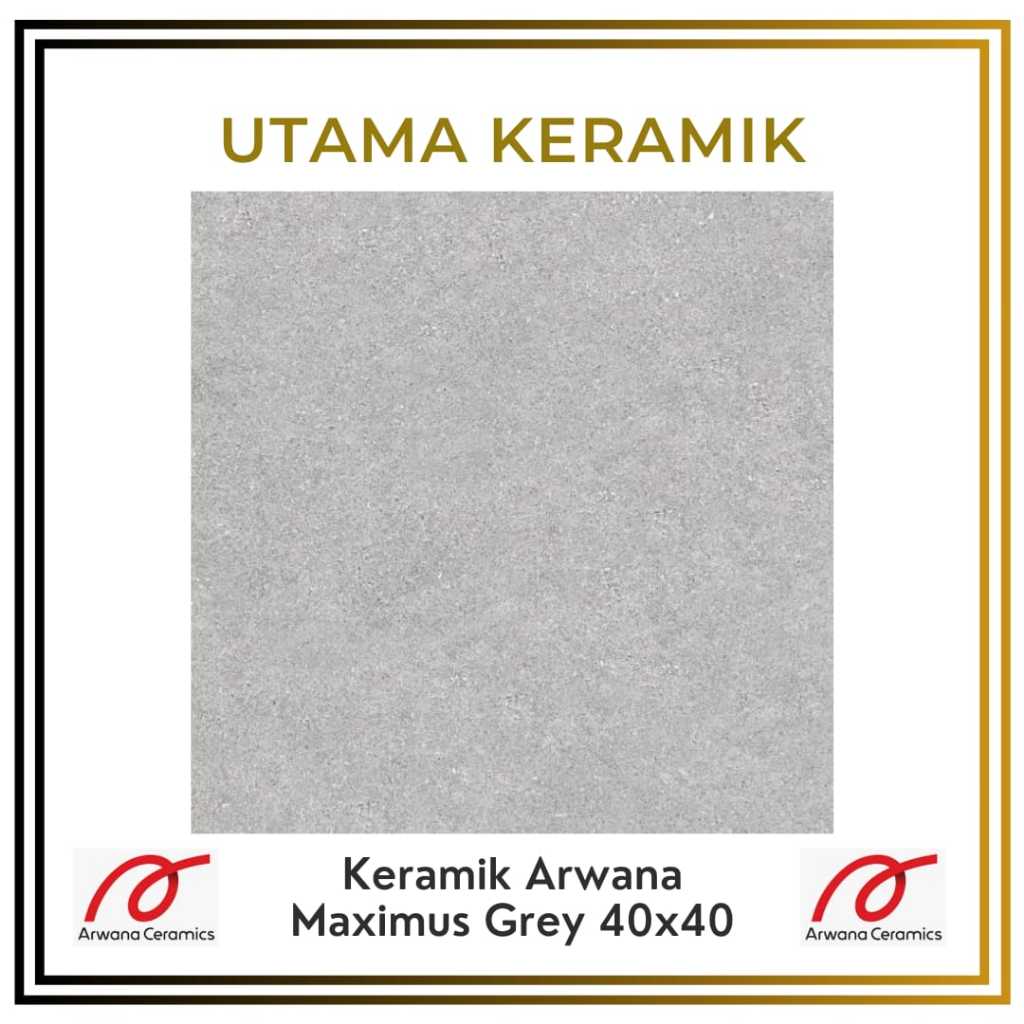 Keramik Arwana Maximus Grey 40x40 - Keramik Rustic Grey