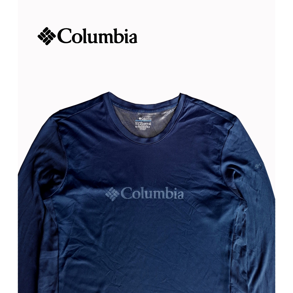 Base Layer Columbia Lengan Panjang Navy – Omni-Wick Quick Dry – Outdoor/Hiking