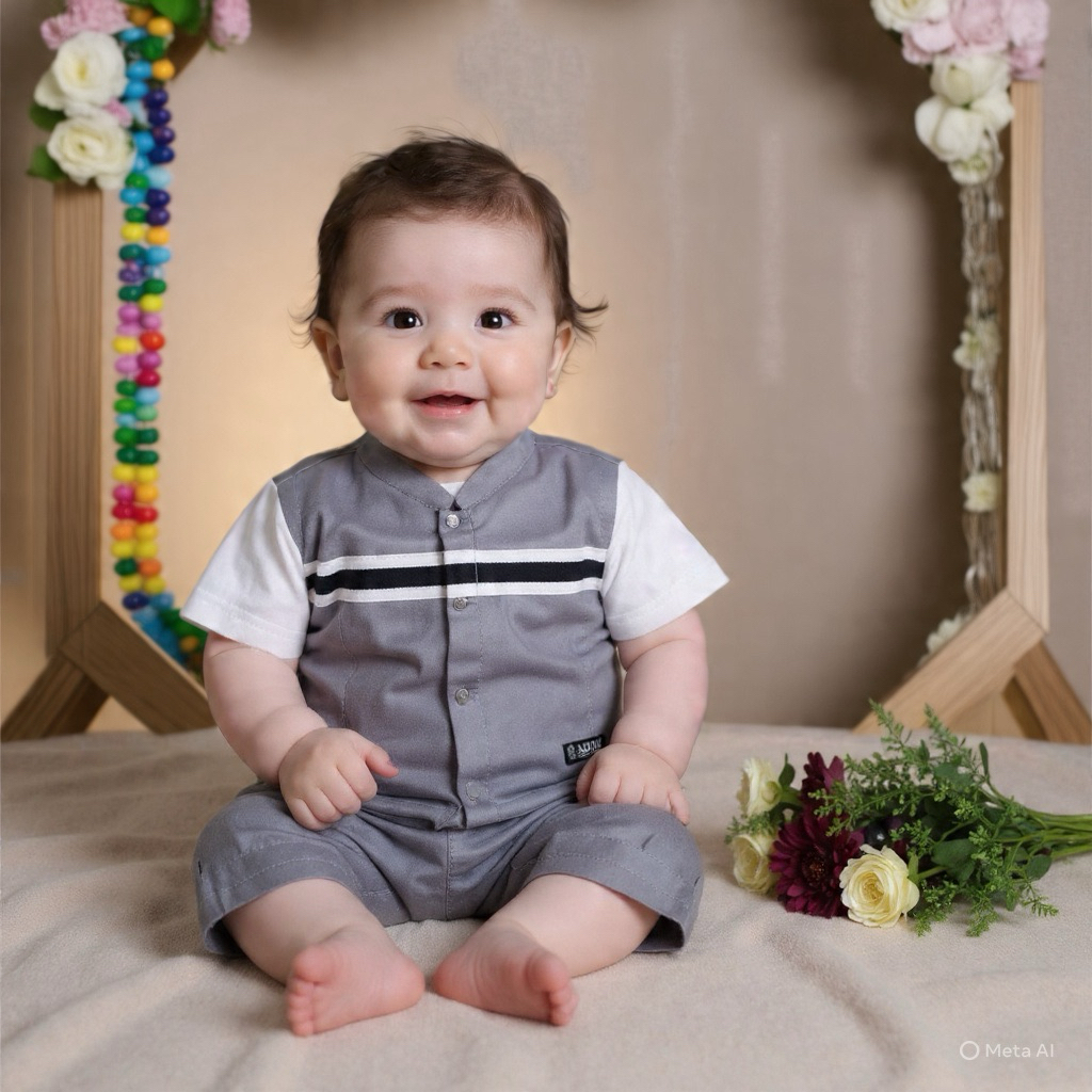 ADIN - Baju Koko Bayi Katun Adem Anak Laki Laki 6 Bulan 1 2 3 4 Tahun