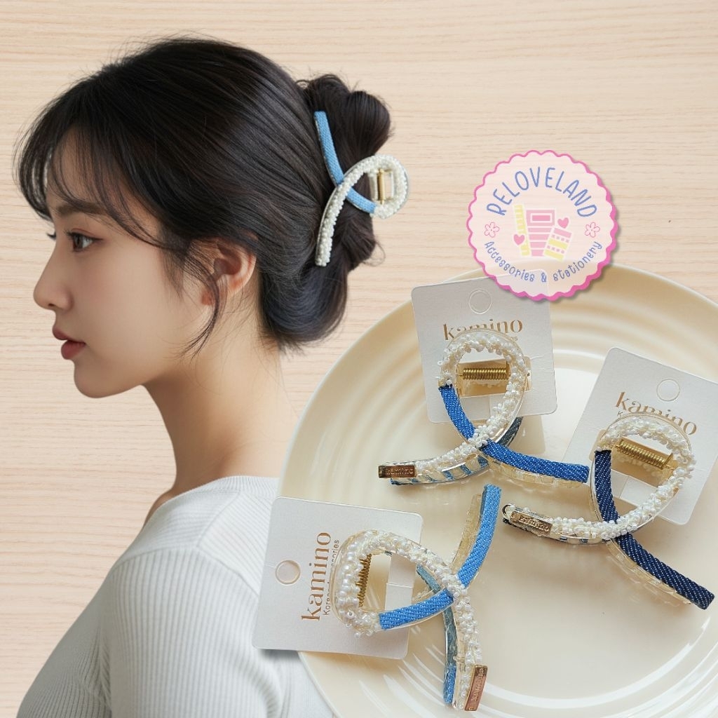 KAMINO jedai rambut denim mix ORIGINAL KAMINO | jepit rambut premium kamino original | jepit kamino 