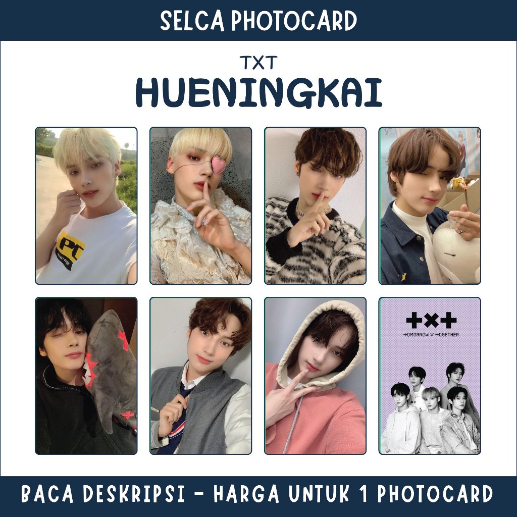 MIN. ORDER 4PC - UNOFFICIAL PHOTOCARD TXT - HUENINGKAI
