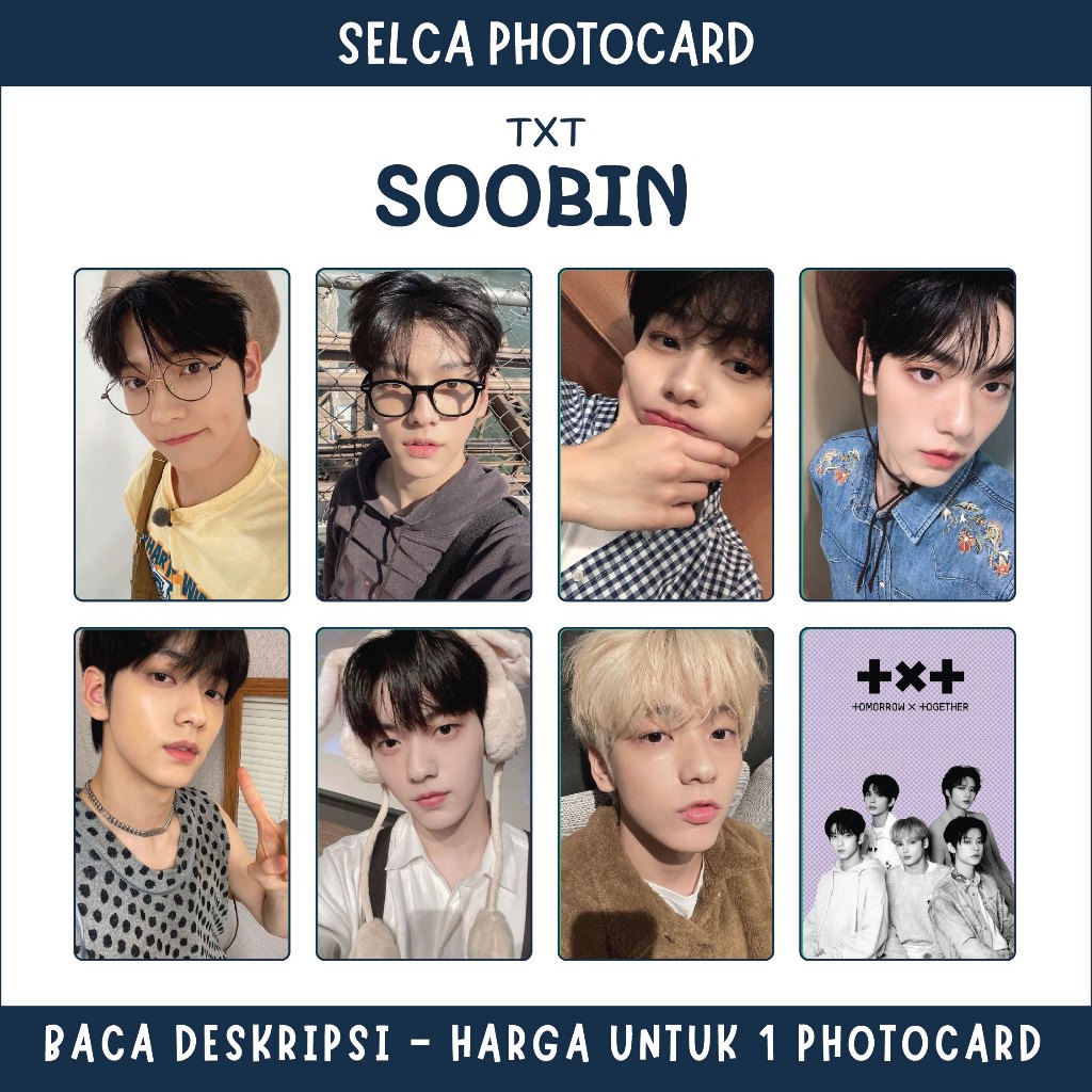 MIN. ORDER 4PC - UNOFFICIAL PHOTOCARD TXT - SOOBIN