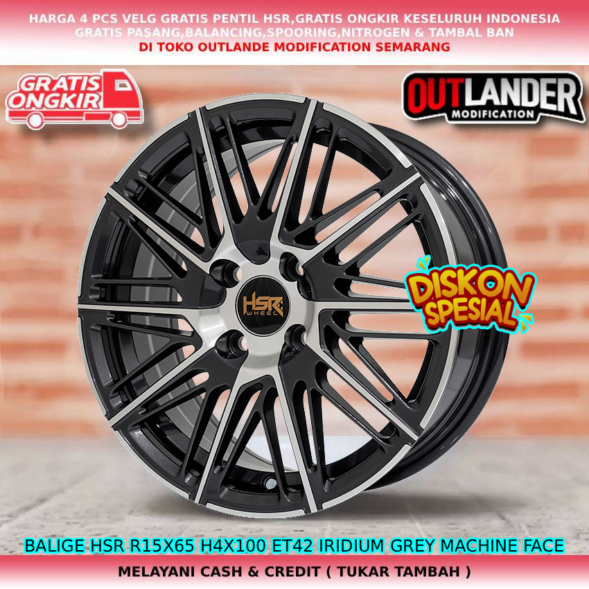 Velg ring15 untuk mobil Karimun| Estilo| Splash| Swift| WagonR| Ignis| dll velg shr balige R15