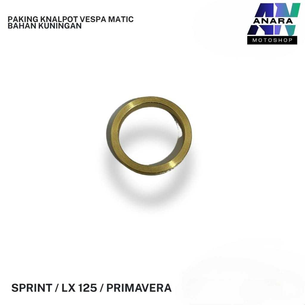 PAKING KNALPOT VESPA MATIC BAHAN KUNINGAN PAKING KNALPOT VESPA SPRINT PRIMAVERA LX125 LX150 KUNINGAN