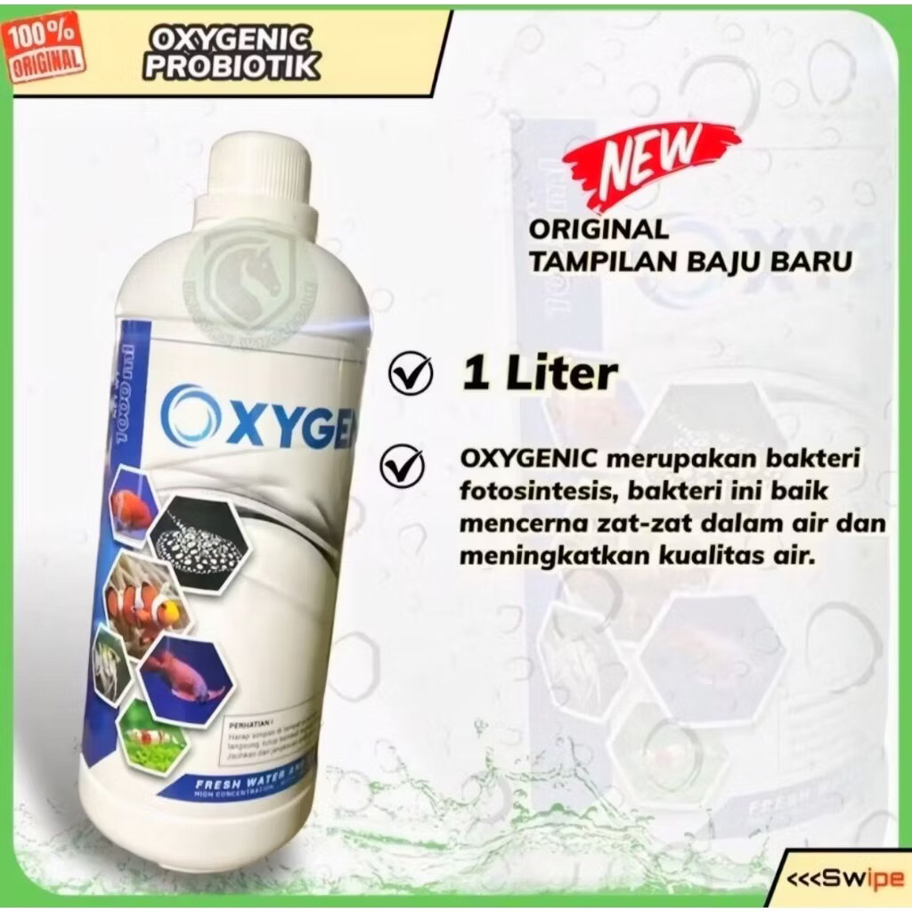 OXY GENIC PROBIOTIK STARTER / PROBIOTIC BAKTERI KOLAM AQUARIUM 1L