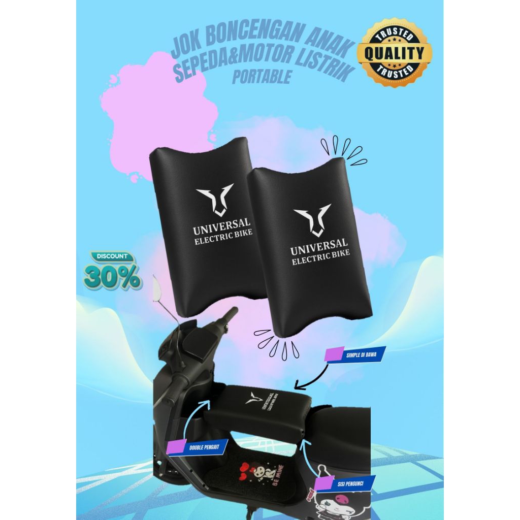 [TERMURAH] Jok Boncengan anak sepeda listrik/motor listrik , jok portable sepeda listrik motor listr