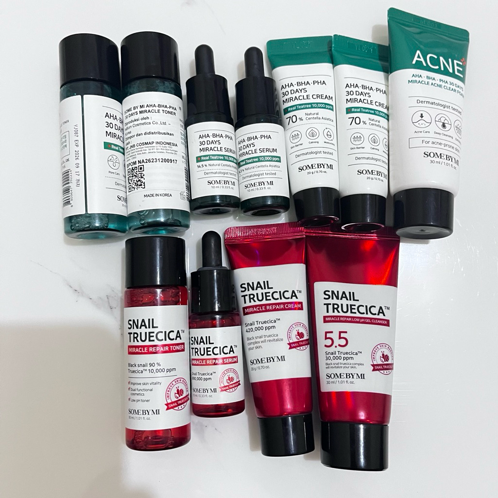 [NED 01/27] SATUAN Some By Mi Mini Trial Size Snail Truecica Miracle Repair & AHA BHA PHA 30 Days Mi