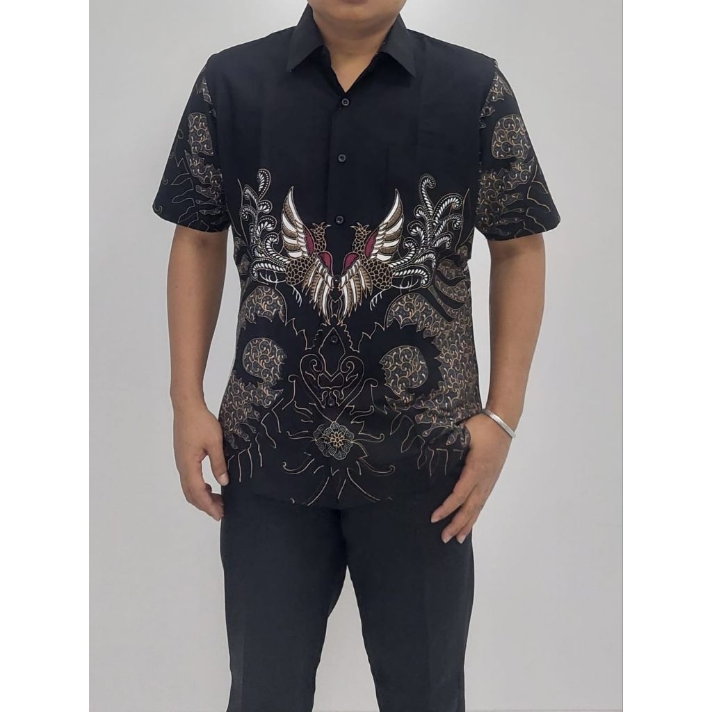 FIRENZE size M- XL KEMEJA PENDEK BATIK PRIA / KEMEJA BATIK PREMIUM / KEMEJA PENDEK BATIK COWOK / KEM