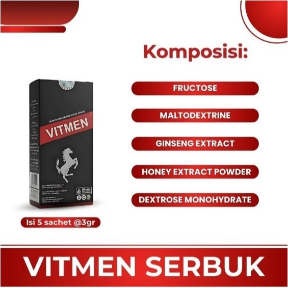 VITMEN Suplemen Herbal Pria – Stamina & Vitalitas – Original BPOM