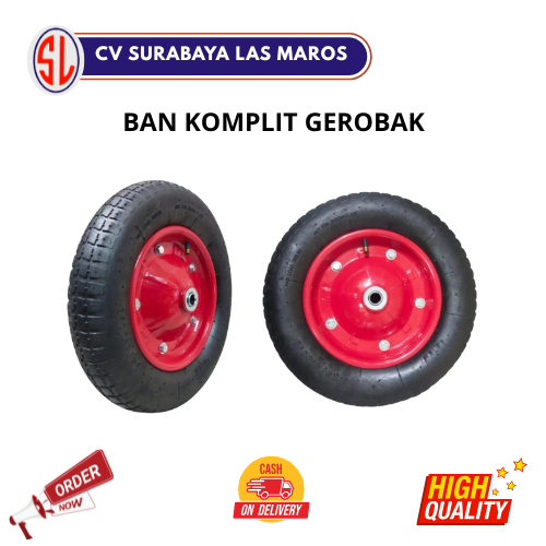 BAN KOMPLIT GEROBAK PASIR | Roda Gerobak sorong Pasir Ban Hidup