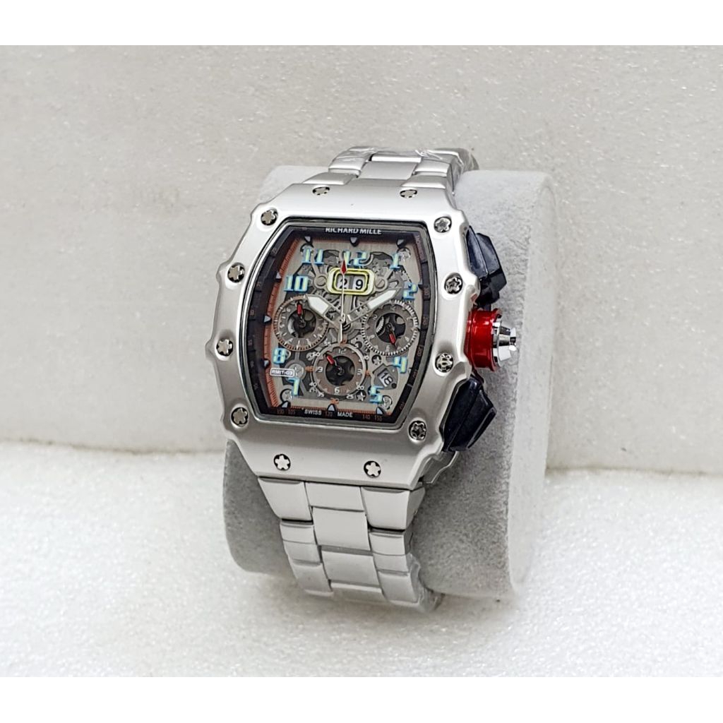 Richard Mille RM 011-Style Skeleton Automatic Chronograph – Silver Bracelet