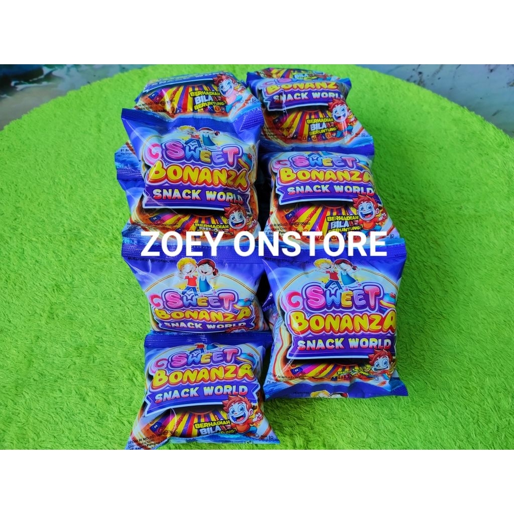 TERMURAH CHIKI SNACK VIRAL SWEET BONANZA JUMBO BERHADIAH UANG TUNAI (1 PACK ISI 10) TERGACOR