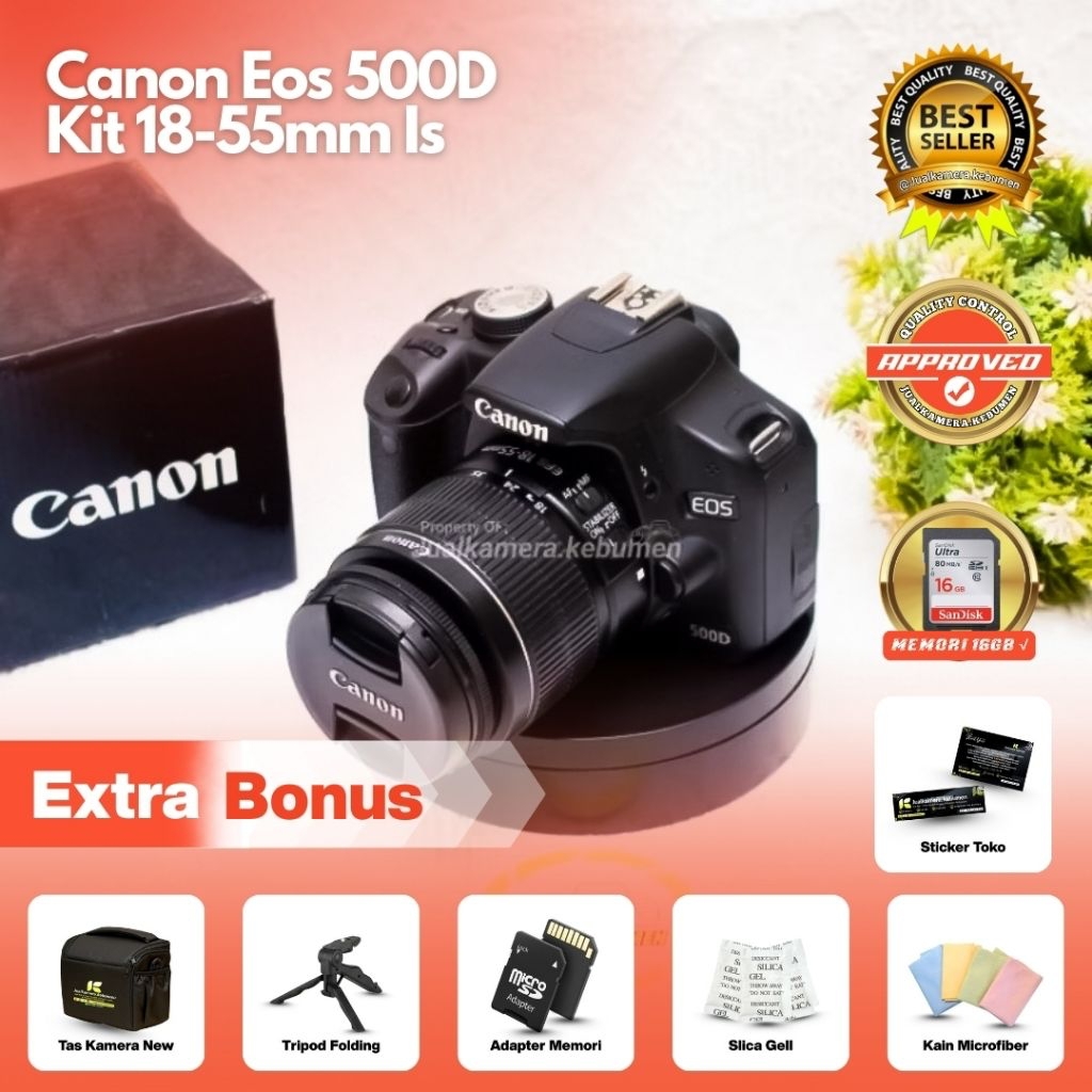 CANON EOS 500D - KAMERA DSLR CANON EOS 500D TINGGAL PAKAI