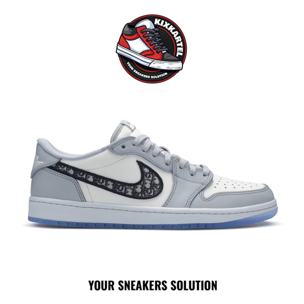 Nike Air Jordan 1 Low DIOR Grey White Full Set