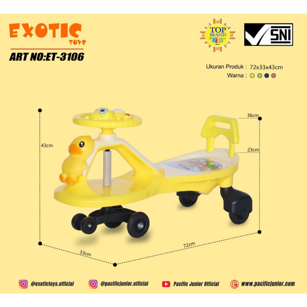 SWING CAR EXOTIC ET-3106/ MAINAN ANAK