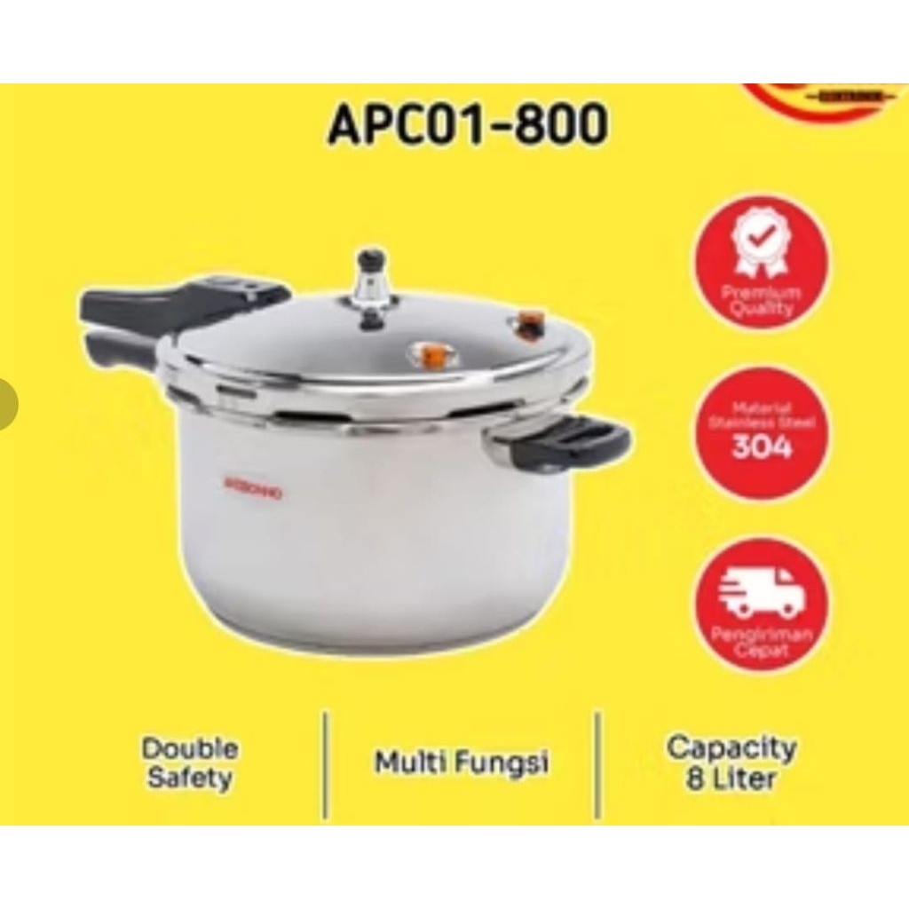 Akebonno pressure cooker presto anti lengket APC01-800 8liter