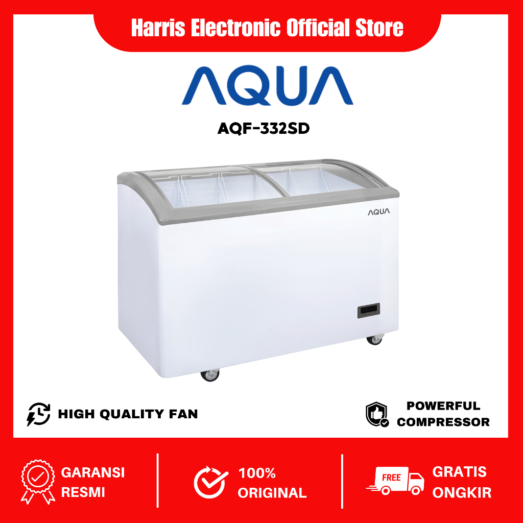 AQUA Chest Freezer Box AQF-332SD 332 Liter 120 Watt