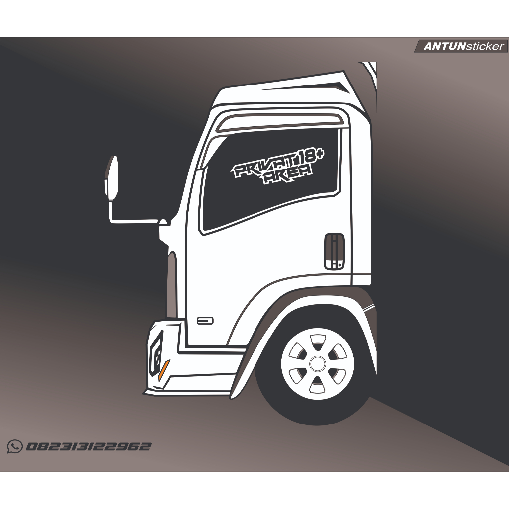 STICKER KACA TRUK