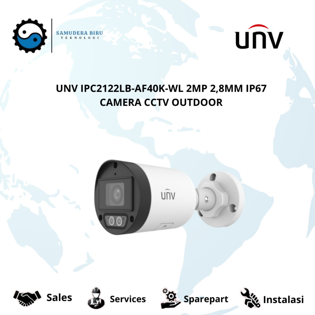 CAMERA CCTV OUTDOOR UNV IPC2122LB-AF40K-WL 2MP 2,8MM IP67