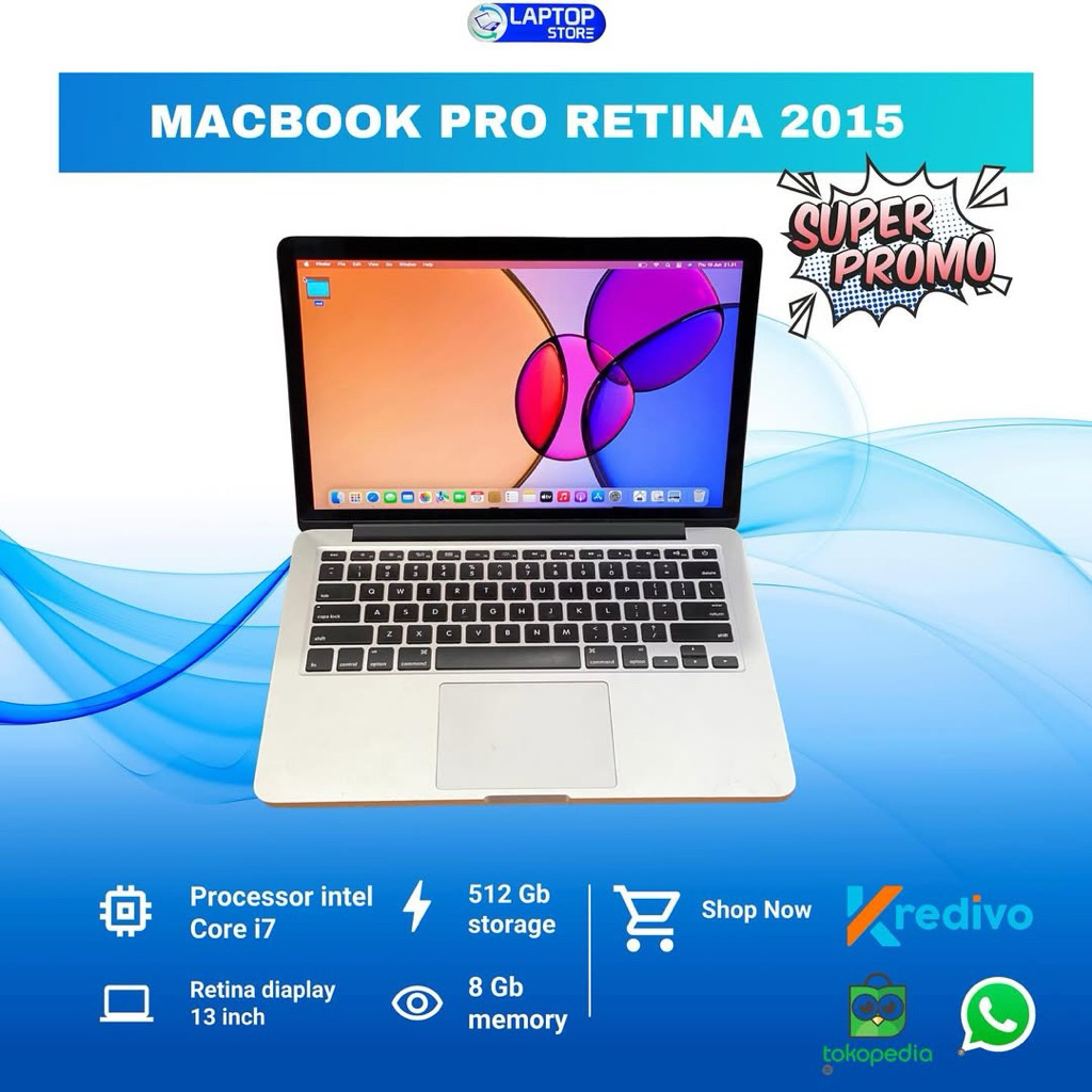Macbook Pro Retina 2015 Core i7 Ram 8gb Ssd 512gb