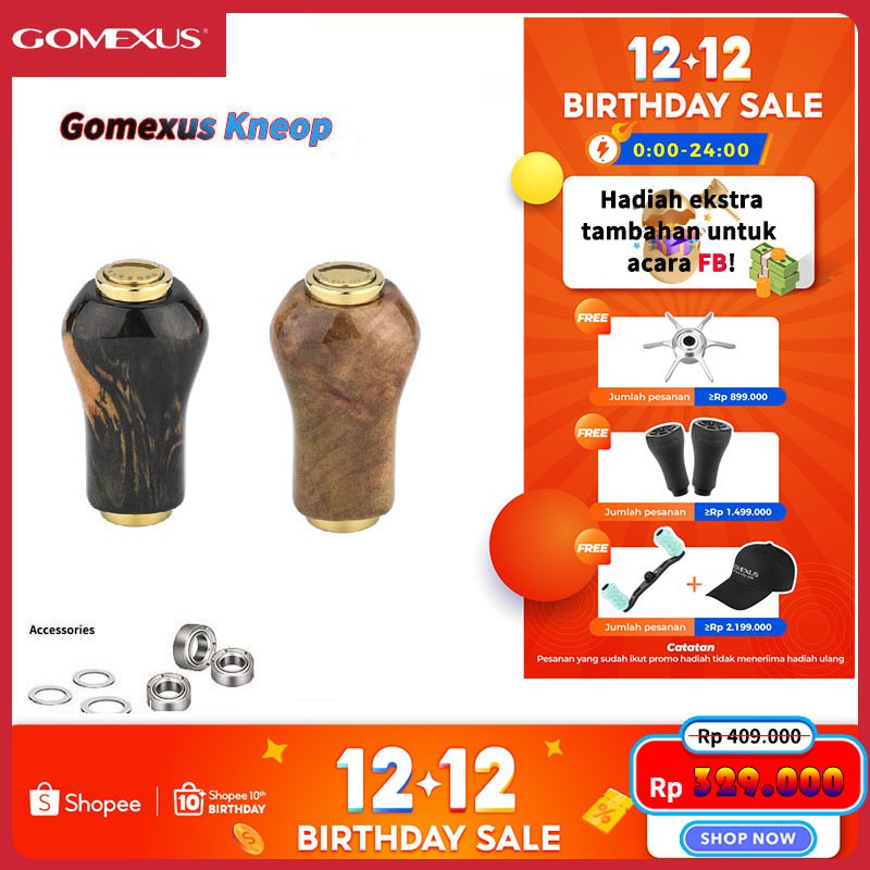 Gomexus Handle Knob Reel Kayu cemara 22mm premium mewah Handle Kneop untuk Reel Spinning Shimano & D