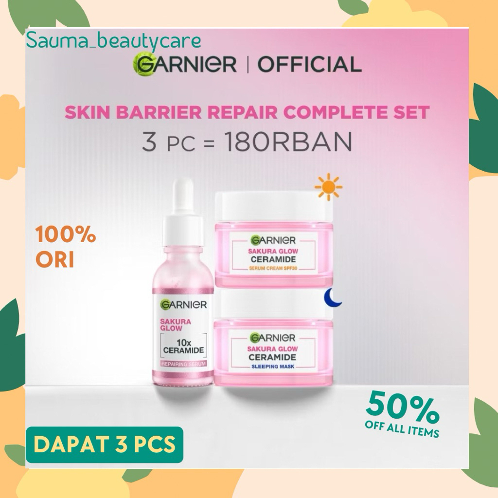Garnier Sakura Glow Day Night Cream 50ml Krim Siang Malam Garnier Sakura Glow